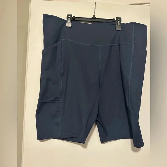 girlfriend collective Pants - Girlfriend Collective navy biker shorts size 6XL